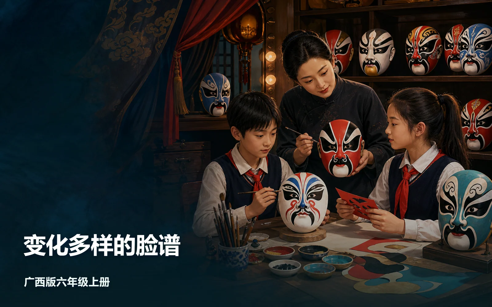 变化多样的脸谱作品主视觉