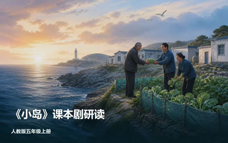 《小岛》课本剧研读作品封面