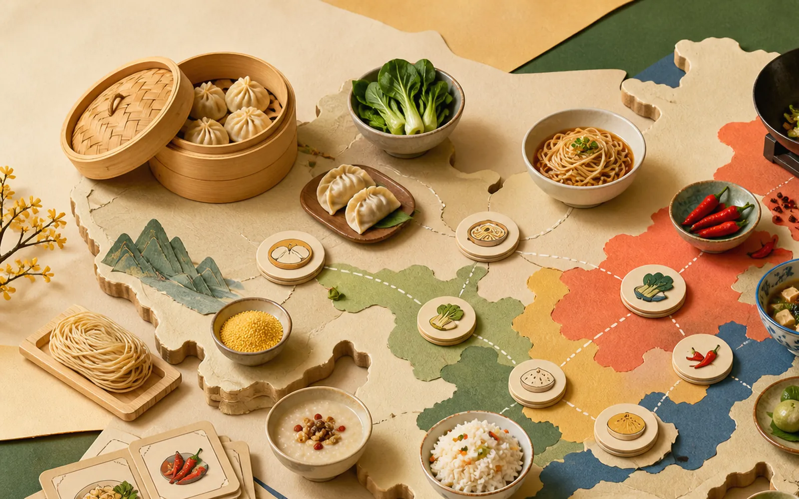 对比蒸煮煎炒等烹饪技法的互动图鉴