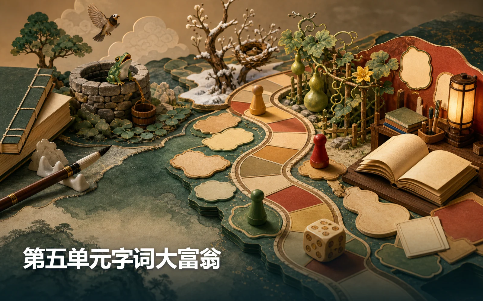 第五单元字词大富翁作品主视觉