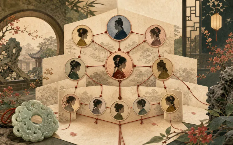 红楼梦人物关系图鉴作品封面