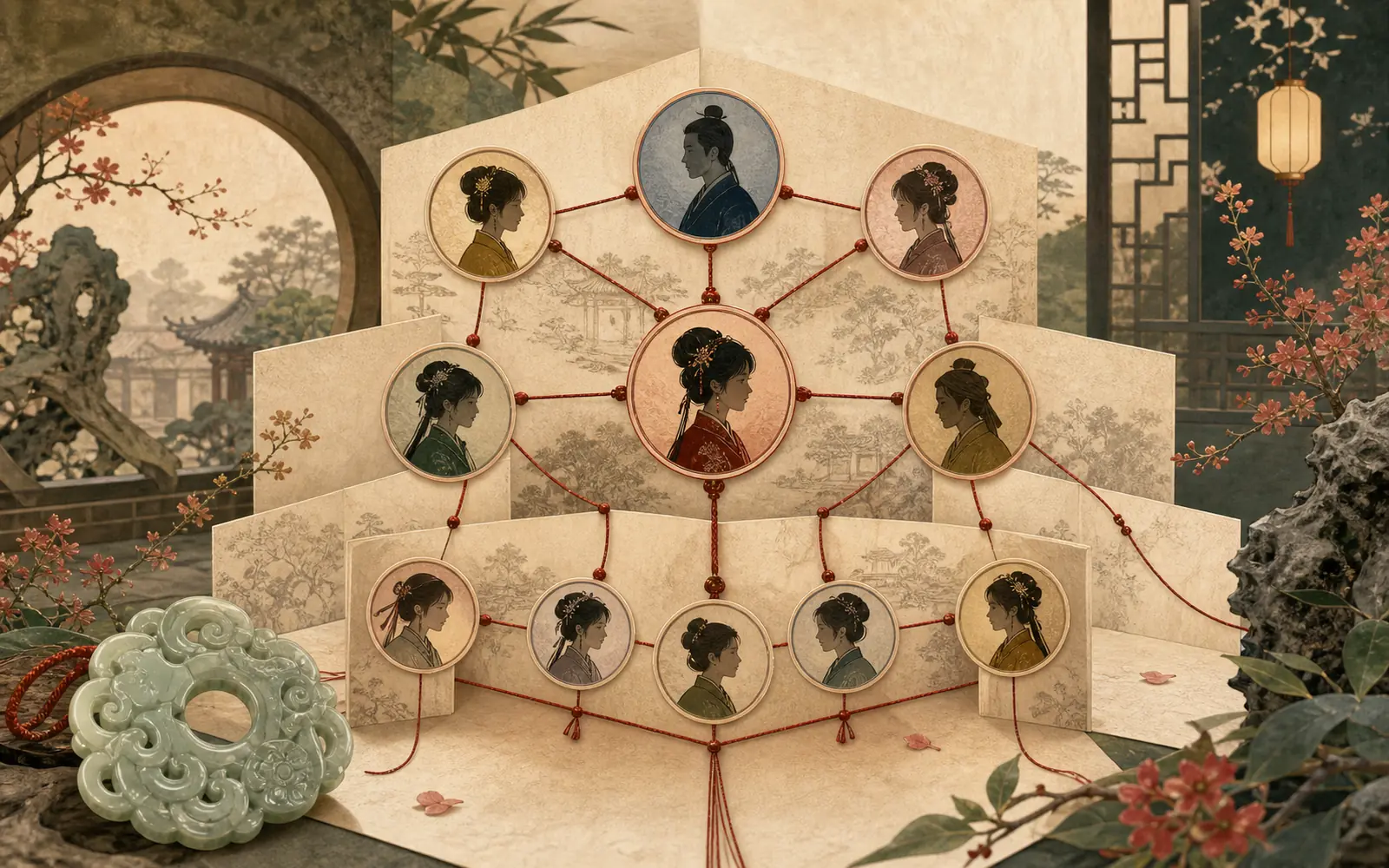 红楼梦人物关系图鉴作品主视觉