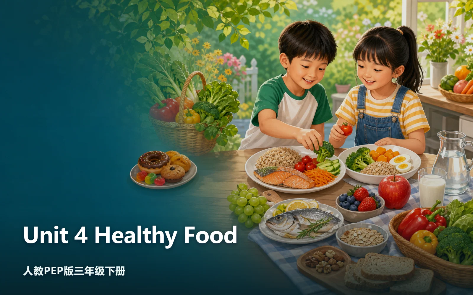 Unit 4 Healthy Food作品主视觉