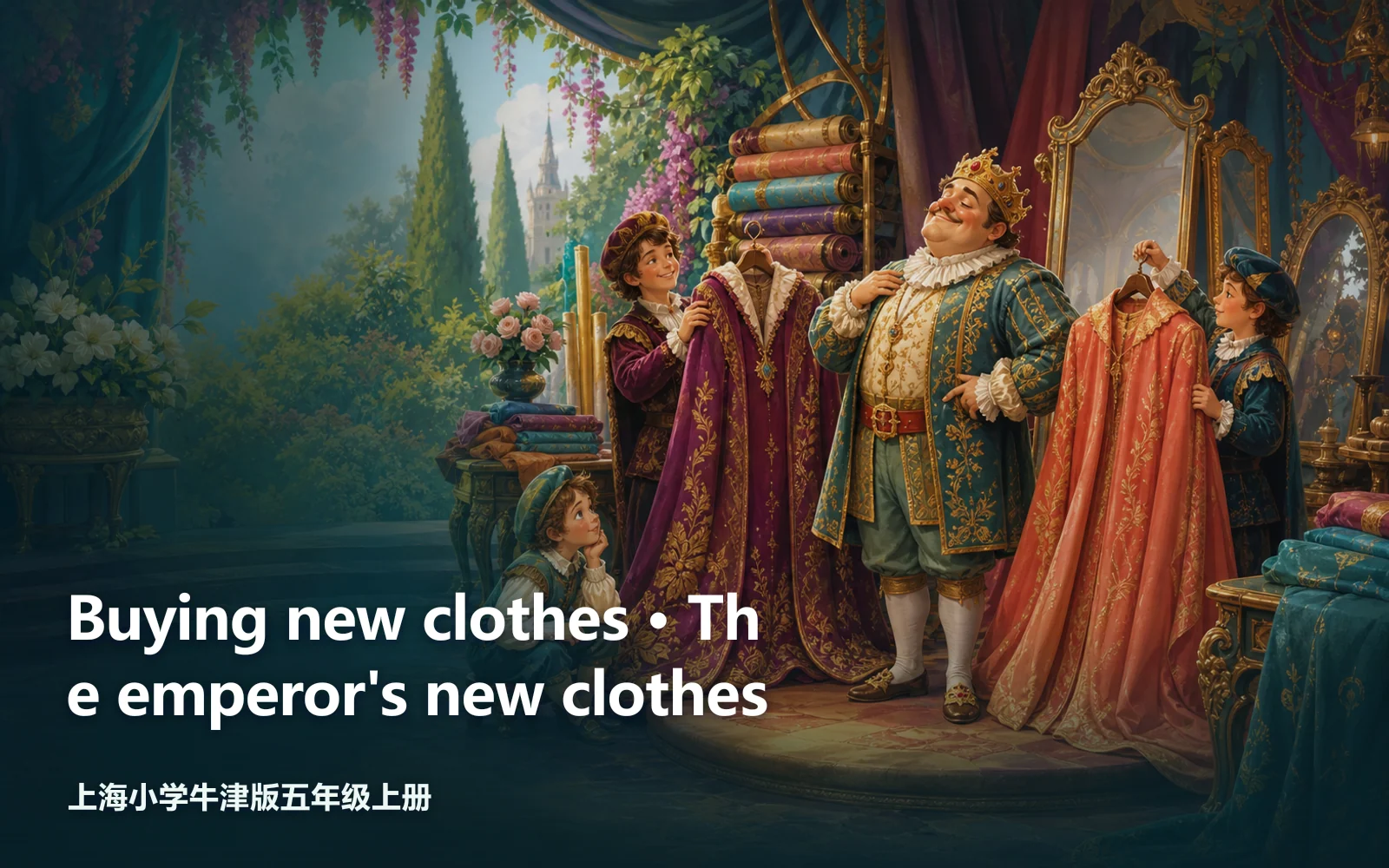 Buying new clothes · The emperor's new clothes作品主视觉