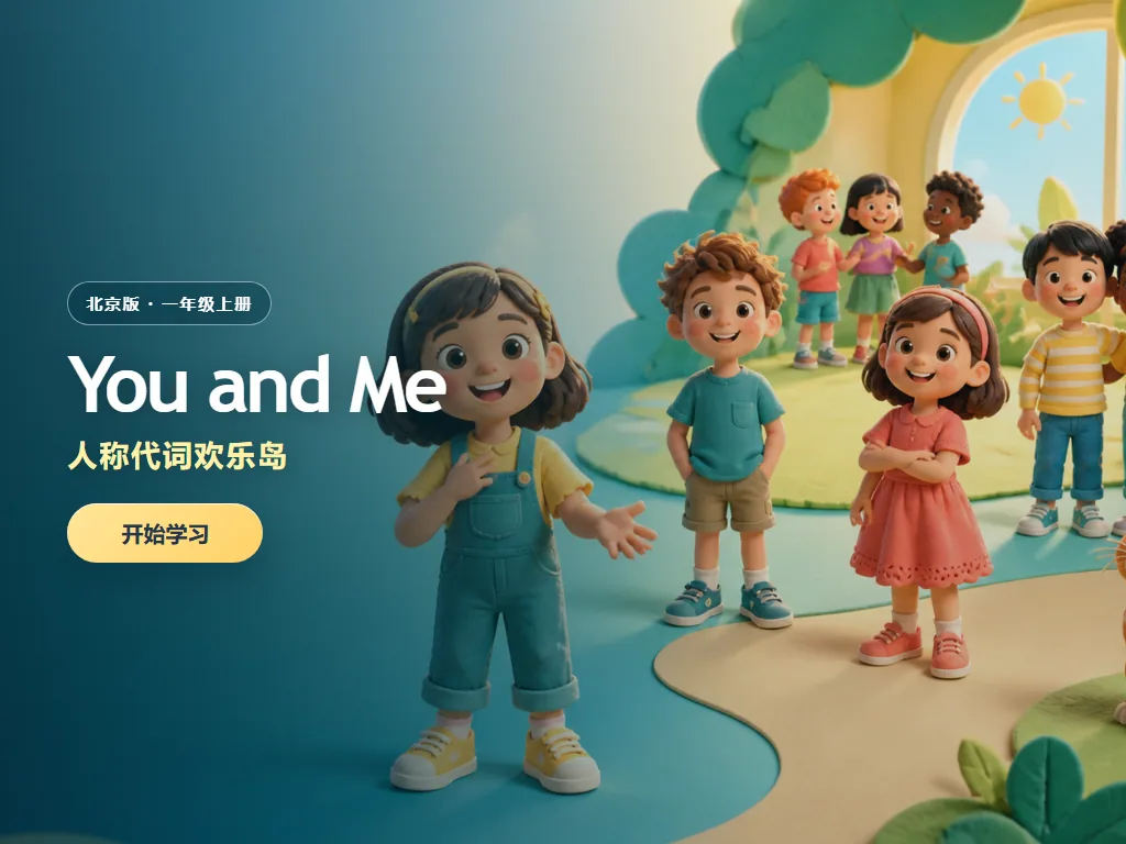 You and Me 人称代词平板端首页界面