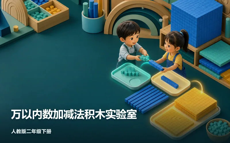 万以内数加减法积木实验室作品封面