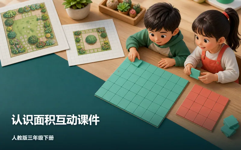 认识面积互动课件作品封面