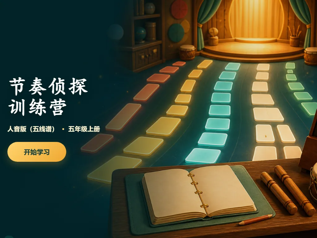 节奏侦探训练营平板端首页界面
