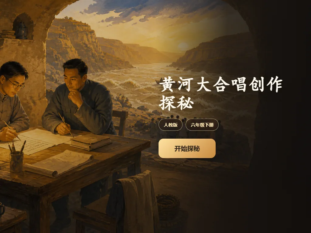 《黄河大合唱》创作探秘平板端首页界面