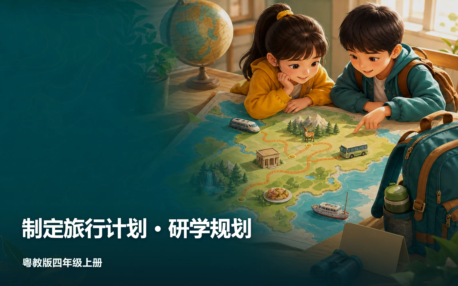 制定旅行计划 · 研学规划作品主视觉