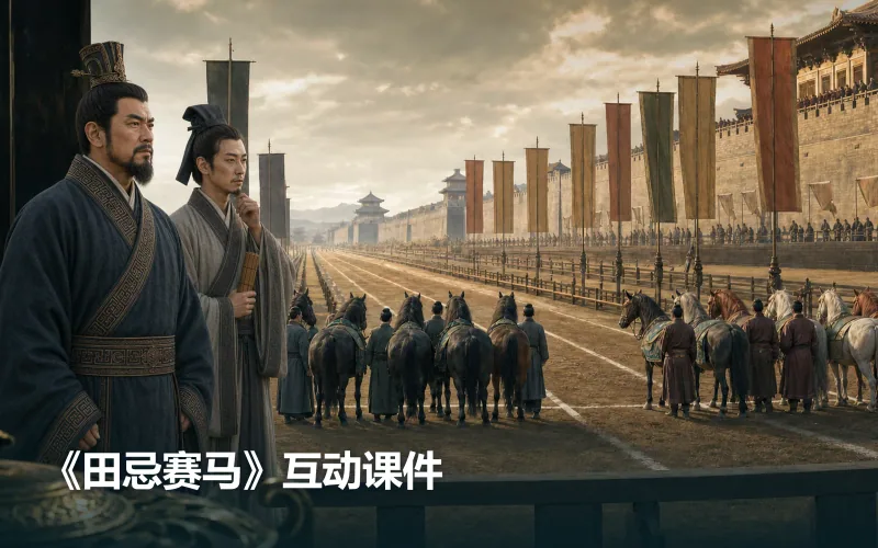 《田忌赛马》互动课件作品封面